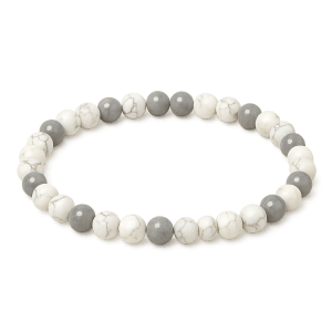 "Bouclier" - Howlite & Agate